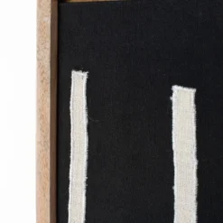 Schilderij met zwart wit stof - Zuiver Halo