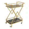 Serveer trolley goud met zwart - Kare Design Pyramids
