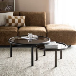 Set van 2 ronde salontafels - Eleonora Circo