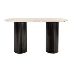 Sidetable travertin op ronde pilaren - Richmond Interiors Hampton