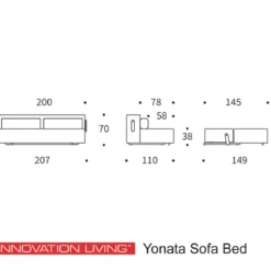 Slaapbank met pocket vering matras - Innovation Living Yonata