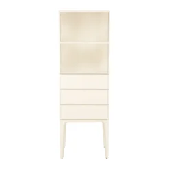 Smalle design wandkast beige - Zuiver June