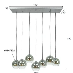 Speelse eettafel lamp glazen bollen - Santa Bubble Shaded