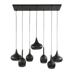 Speelse hanglamp zwart metaal - Santa Zip 7