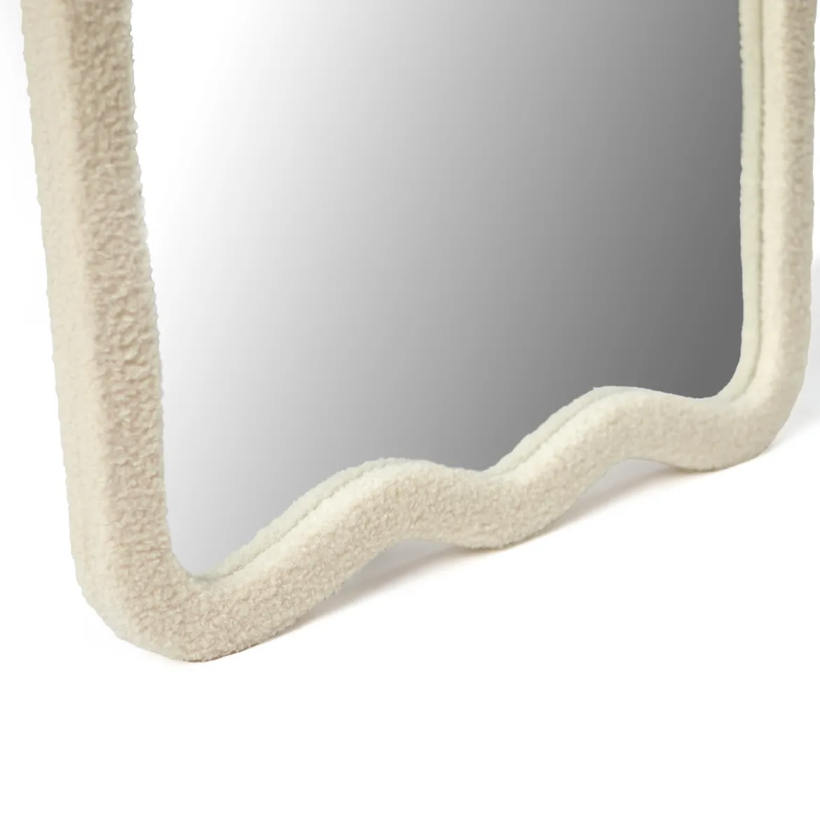 Staande spiegel teddy stof creme wit - Bodio Pulpo