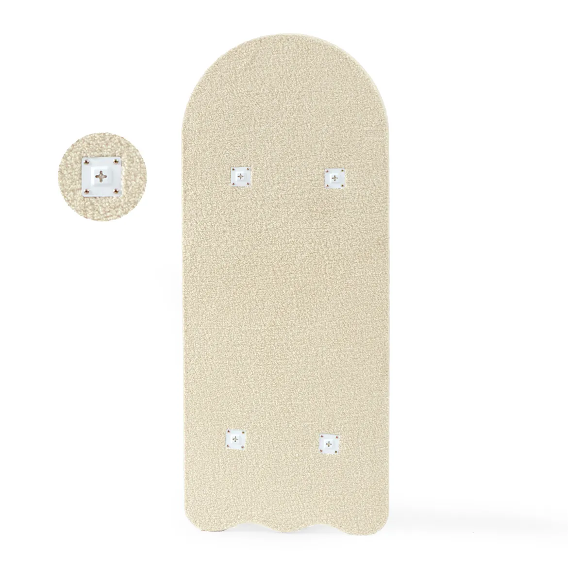 Staande spiegel teddy stof creme wit - Bodio Pulpo