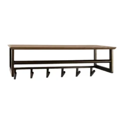 Stalen kapstok met eikenhoutlook plank - Santa Bruno