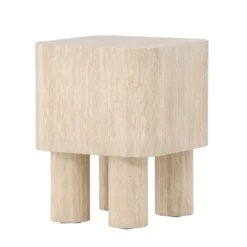 Stijlvolle bijzettafel beige - Lavis Klirou