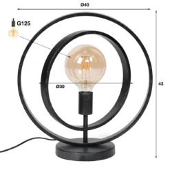 Stoere tafellamp met cirkels - Santa Turn Around