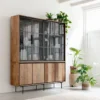Teak buffetkast met zwarte binnenkant 180 cm - DTP Home Metropole