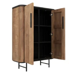 Teak wandkast met ronde hoeken - DTP Home Soho