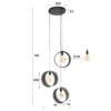 Trapse hanglamp rond metaal gaas - Santa Ring