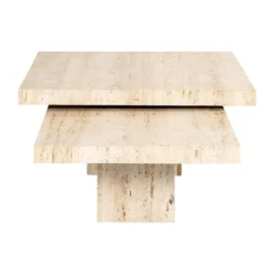 Travertin salontafel set vierkant - Richmond Interiors La Cantera