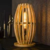 Trendy tafellamp mangohout - Santa Orbit