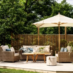 Tuin fauteuil van synthetisch rotan - Brafab Sandkorn