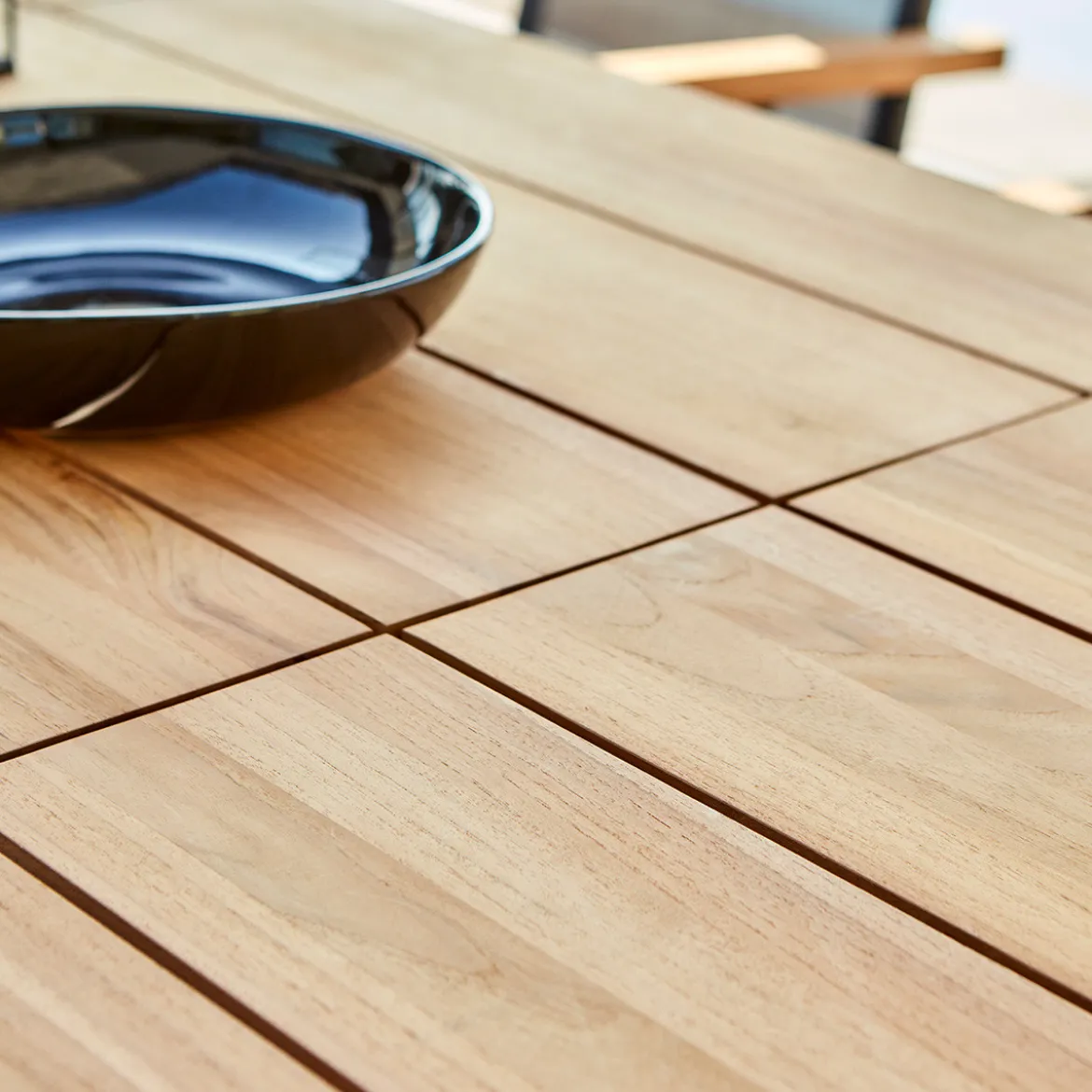 Tuinset 6 persoons teak en aluminium - Brafab Nox/Lola Set