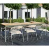 Tuinset 6 persoons teak en aluminium - Brafab Nox/Boi Set