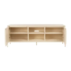 Tv-meubel beige hout met patroon - Zuiver Faces