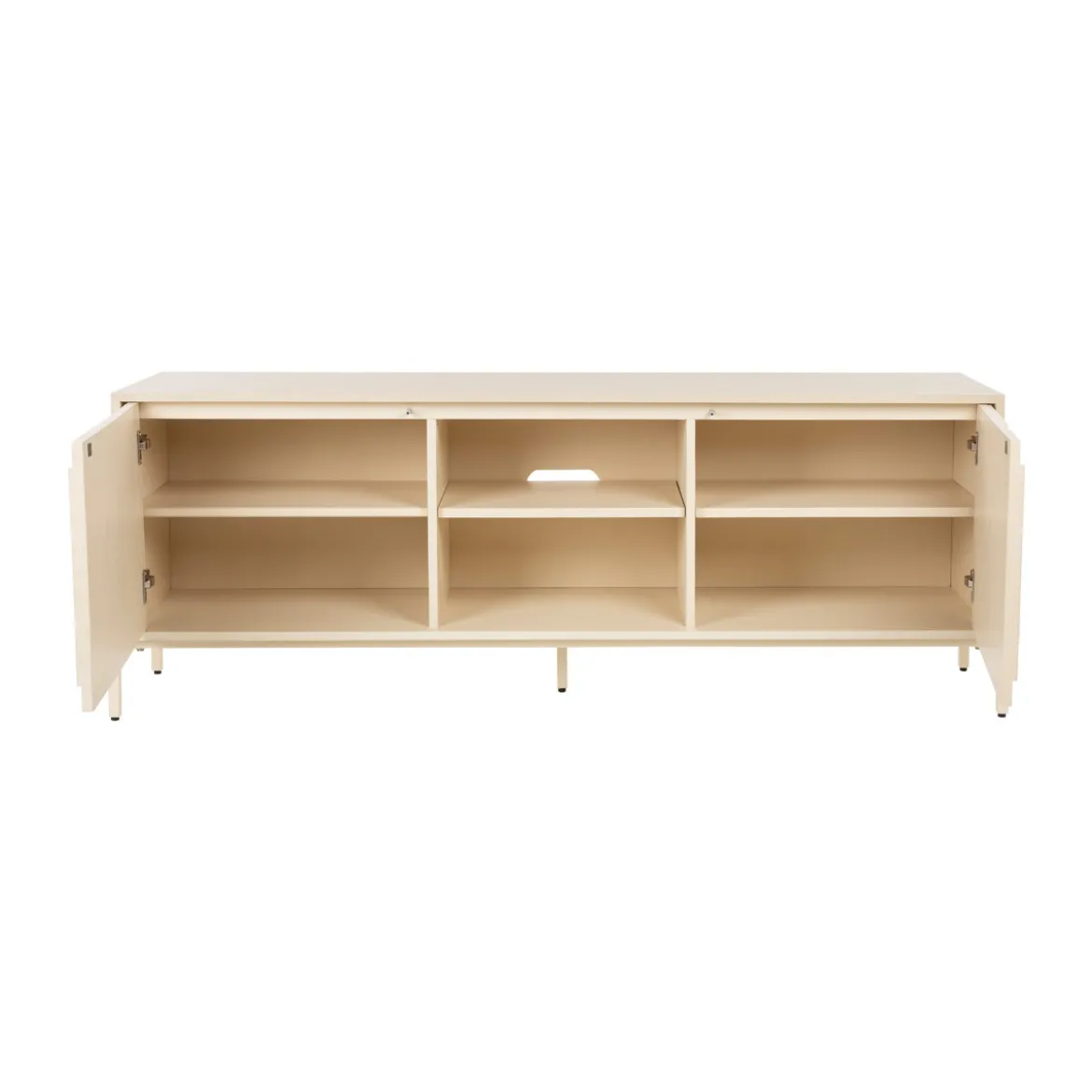 Tv-meubel beige hout met patroon - Zuiver Faces