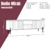 Tv-meubel 160 cm ribbel hout bruin - Bodio Mirah