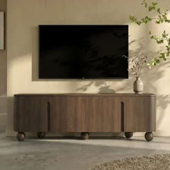 Tv-meubel hout met bolpoten - Bodio Dakota
