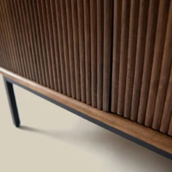 Tv-meubel hout met ribbels (staand/hangend) 180 cm - Bodio Clark