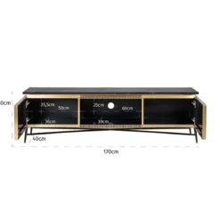 Tv-meubel messing en marmer - Richmond Interiors Ironville