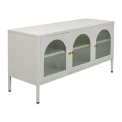 Tv-meubel met ribbelglas off white - Kare Design Naxos