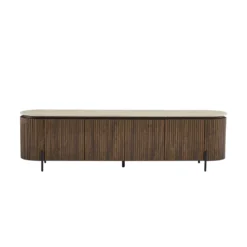 TV meubel walnoot met marmer - Bodio Hinoki