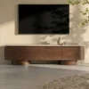 TV meubel walnoot met travertin - Bodio Sora