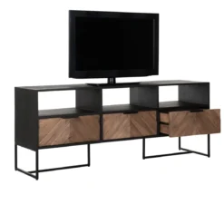 Tv-meubel zwart visgraat - DTP Home Criss Cross