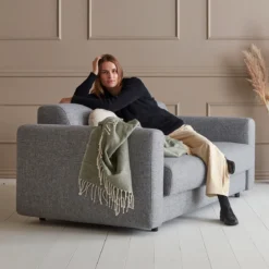 Uitklapbare slaapbank met pocket-spring matras - Innovation Living Killian 140