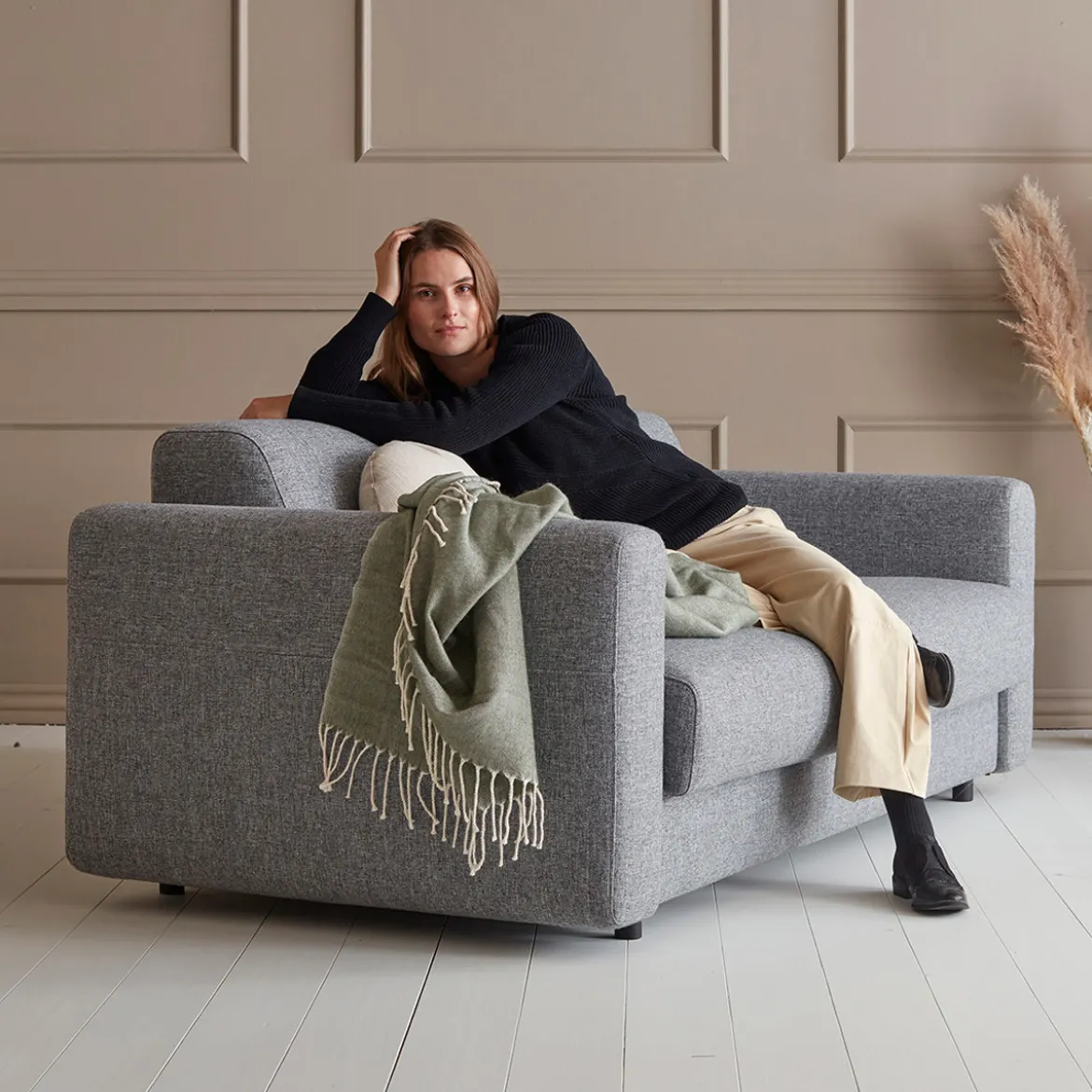 Uitklapbare slaapbank met pocket-spring matras - Innovation Living Killian 160