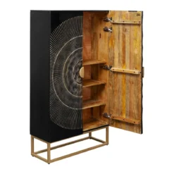 Unieke kast zwart hout met goud - Kare Design Madeira Dark
