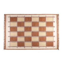 Vakken vloerkleed terra beige - Dutchbone Gambit