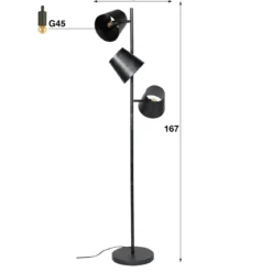 Verstelbare vloerlamp industrieel - Santa Kinetic