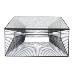 Vierkante salontafel staaldraad - Kare Design Dimension