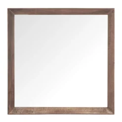 Vierkante spiegel teakhout 80 cm - DTP Home Metropole