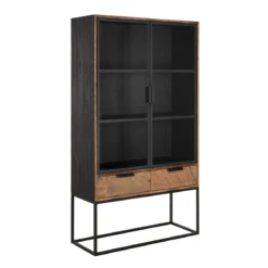 Vitrinekast industrieel teak No. 1 - DTP Home Cosmo