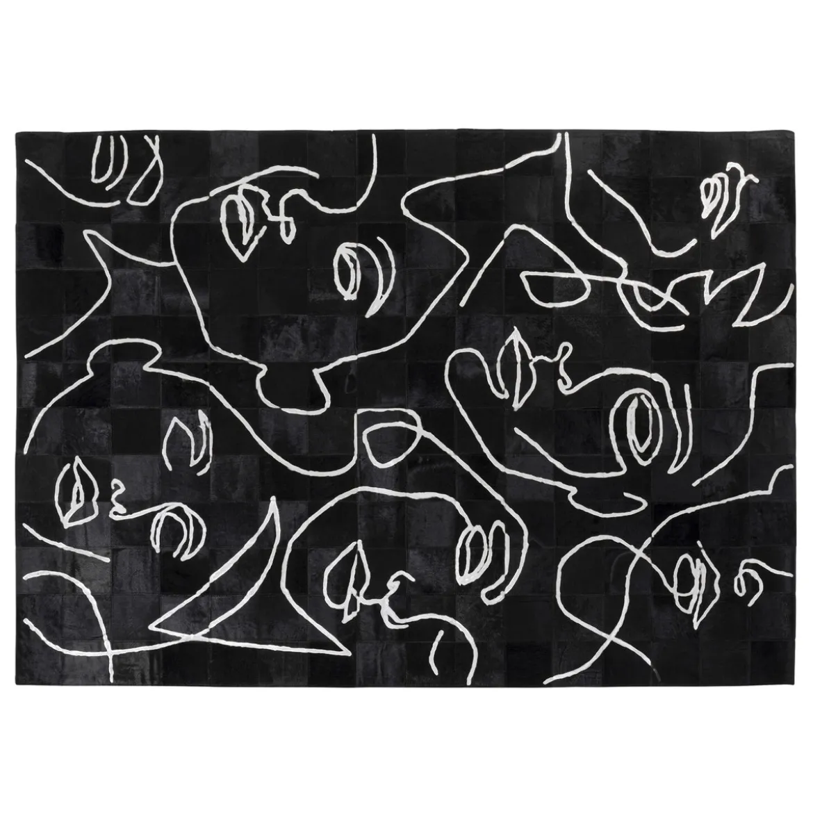 Vloerkleed met gezichten - Kare Design Art Faces