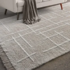 Vloerkleed met lijnen en franjes - Bodio Kumo