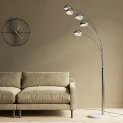 Vloerlamp chroom - Kare Design Five Fingers