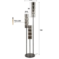 Vloerlamp getrapt glazen cyclinders - Santa Cylinder Glas