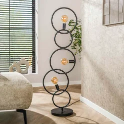 Vloerlamp metalen ringen - Santa Loop