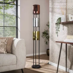 Vloerlamp tricolore zwart - Santa Lucente