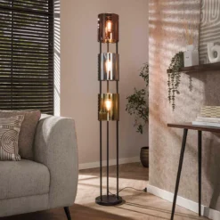 Vloerlamp tricolore zwart - Santa Lucente