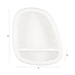 Wabi Sabi wandrek wit 1M - Dutchbone Veda 1 M