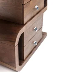 Walnoot design bureau met lades - Kare Design Snake