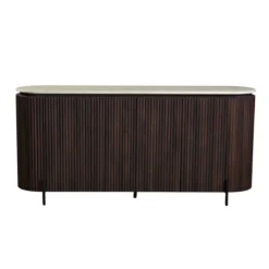 Walnoot dressoir met travertin blad - Bodio Rizza