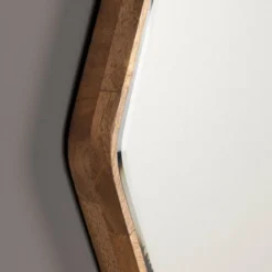 Walnoot spiegel geometrisch - Dutchbone Bryn